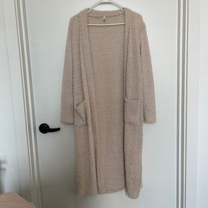 Fuzzy duster sweater